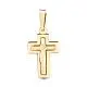 Подвеска крест из красного золота