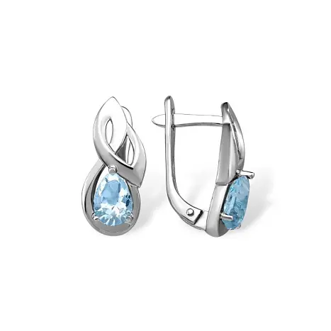 Серьги с английским замком из серебра