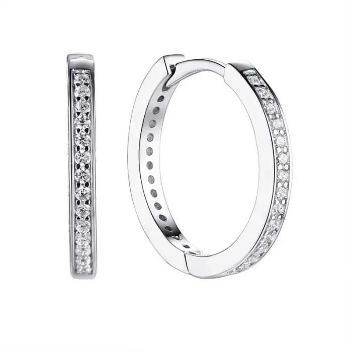 Серьги конго из серебра