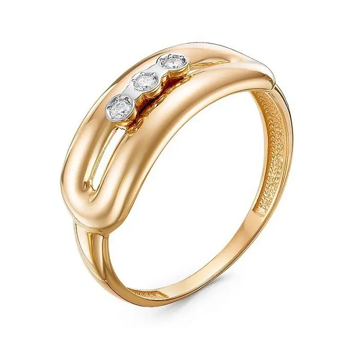 Кольцо декоративное из красного золота