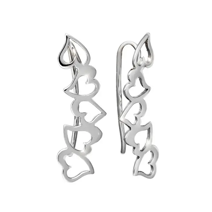 Серьги зажимы из серебра