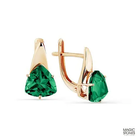Серьги с английским замком из красного золота