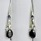 Серьги подвесные из белого золота