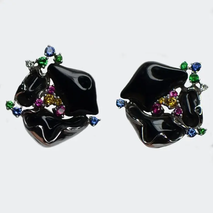 Серьги с английским замком из белого золота Серьги с английским замком из белого золота