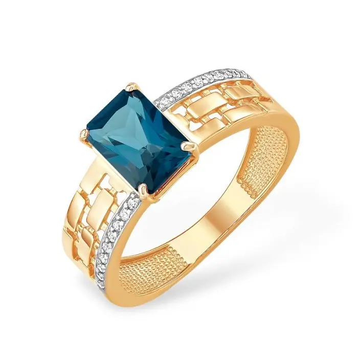 Кольцо декоративное из красного золота