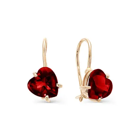 Серьги петельки из красного золота