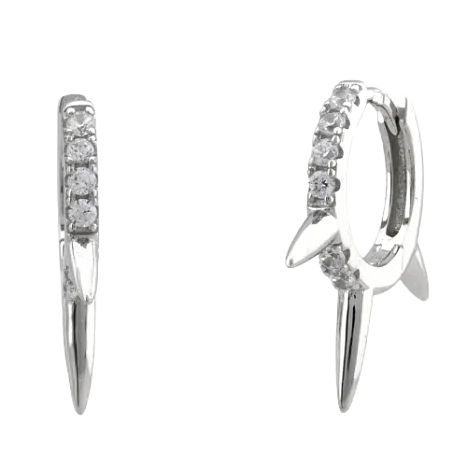Серьги с английским замком из серебра
