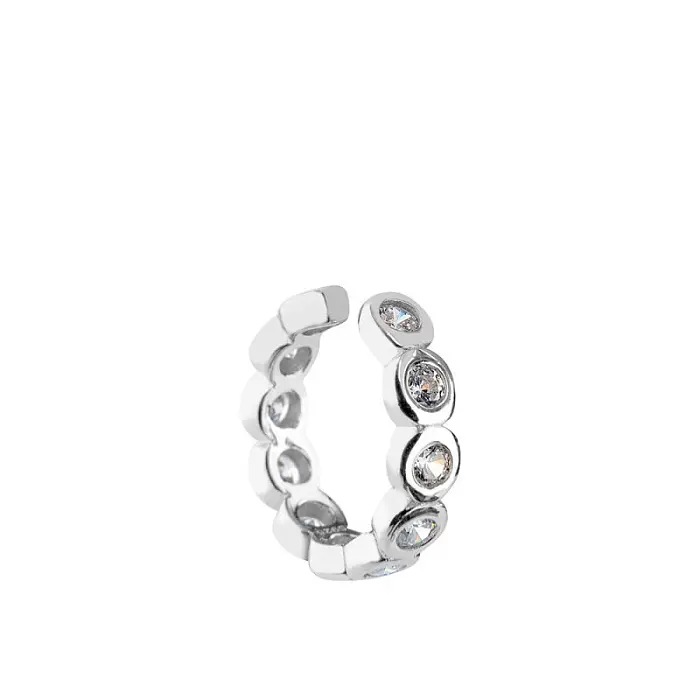 Серьги каффы из серебра