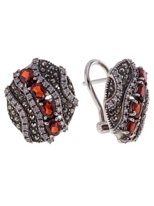 Серьги с английским замком из серебра