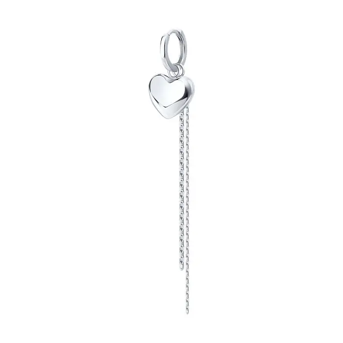 Серьги конго из серебра