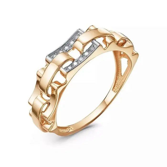 Кольцо декоративное из красного золота