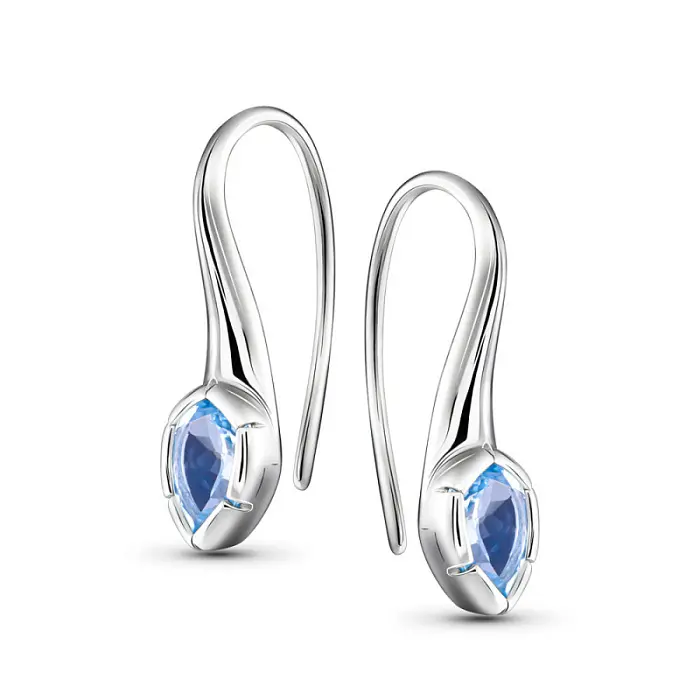Серьги петельки из серебра