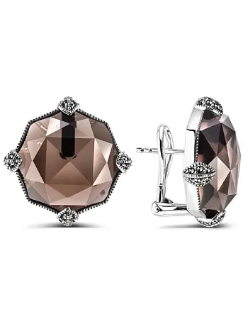 Серьги с английским замком из серебра
