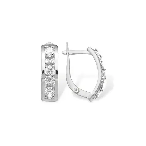 Серьги с английским замком из серебра