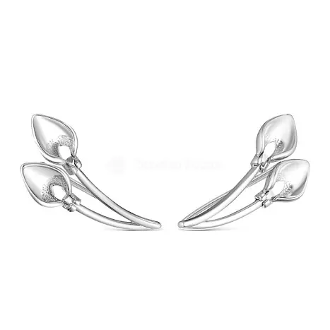 Серьги зажимы из серебра