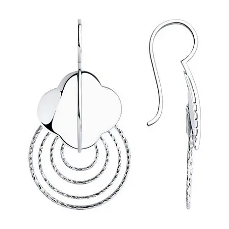 Серьги петельки из серебра
