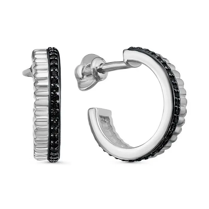 Серьги пуссеты из серебра