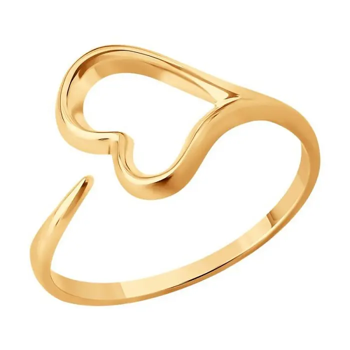 Кольцо декоративное из красного золота