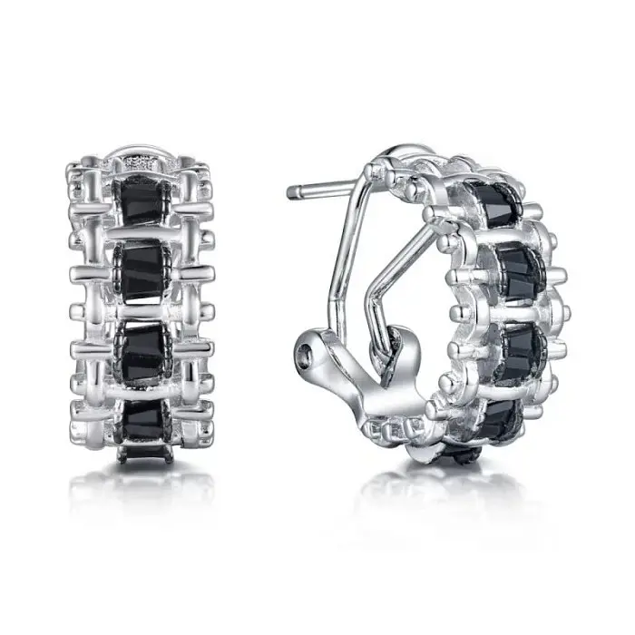 Серьги с английским замком из серебра