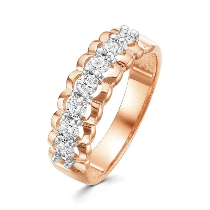 Кольцо декоративное из красного золота