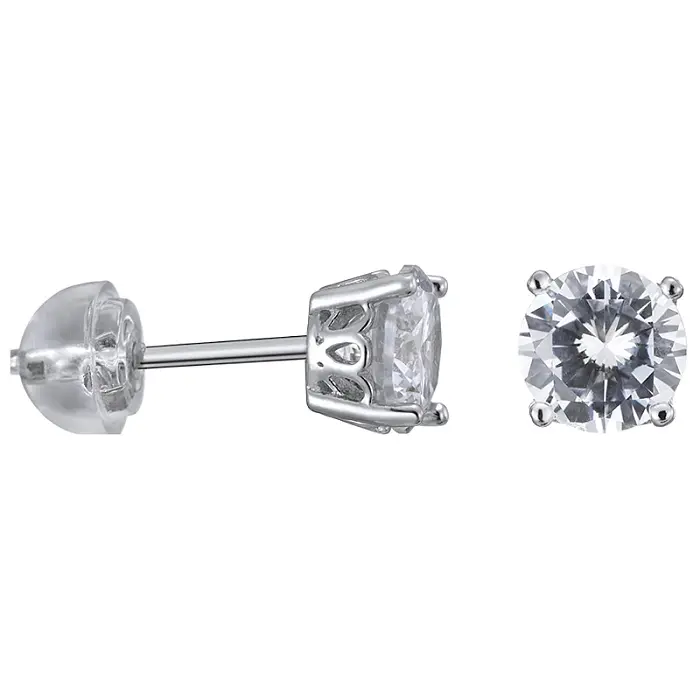 Серьги пуссеты из серебра