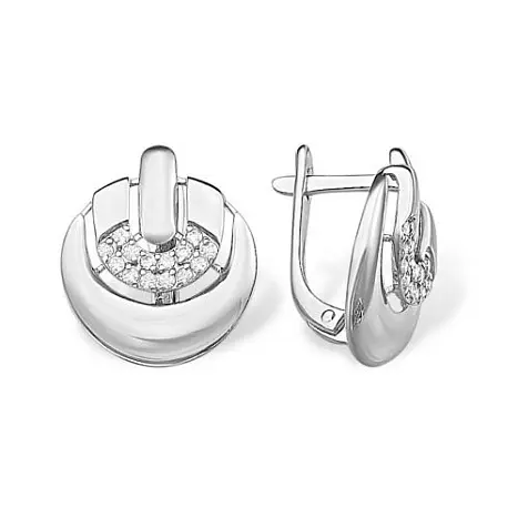 Серьги с английским замком из серебра