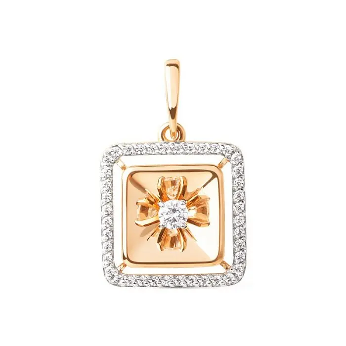 Подвеска декоративная из красного золота