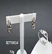 Серьги с английским замком из серебра
