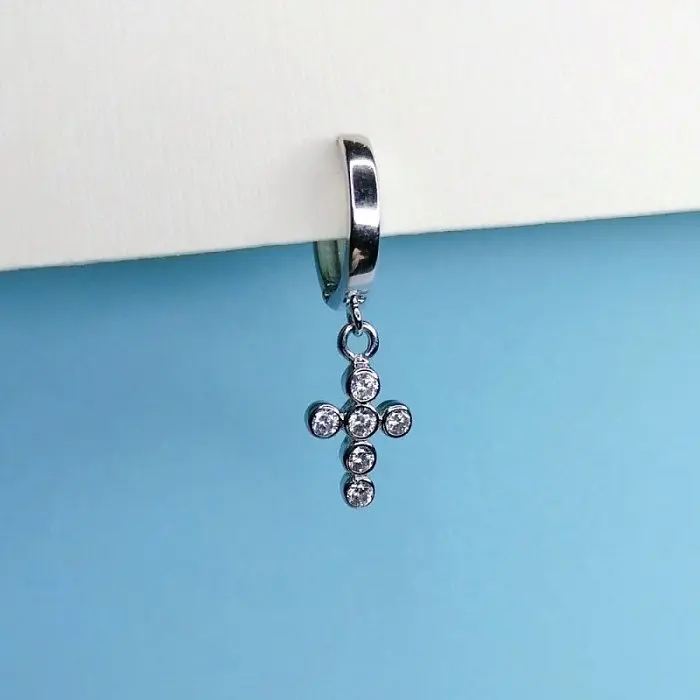 Серьги конго из серебра вид 1