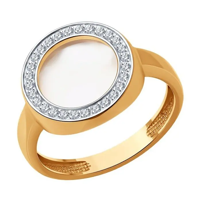 Кольцо декоративное из красного золота