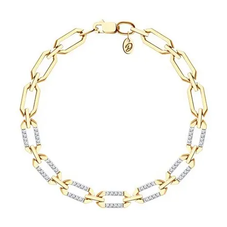 Браслет декоративный из красного золота
