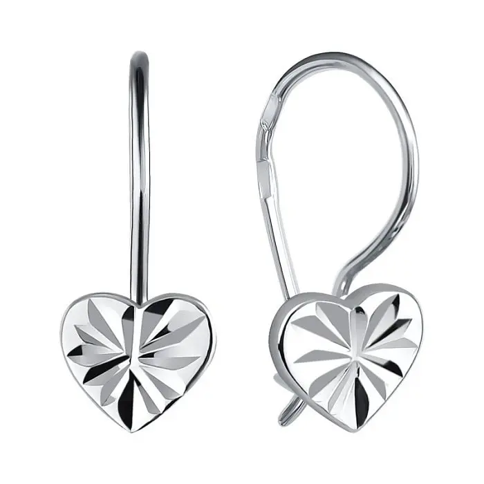 Серьги детские из серебра вид 1