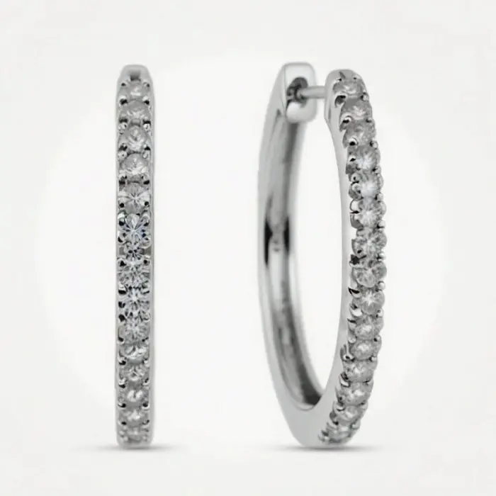 Серьги конго из серебра вид 1