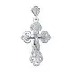 Подвеска крест из белого золота