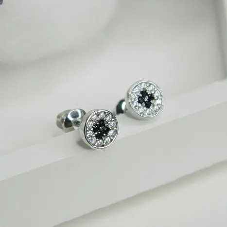 Серьги пуссеты из серебра