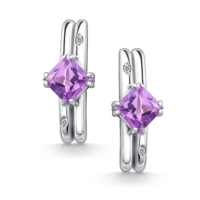 Серьги с английским замком из серебра