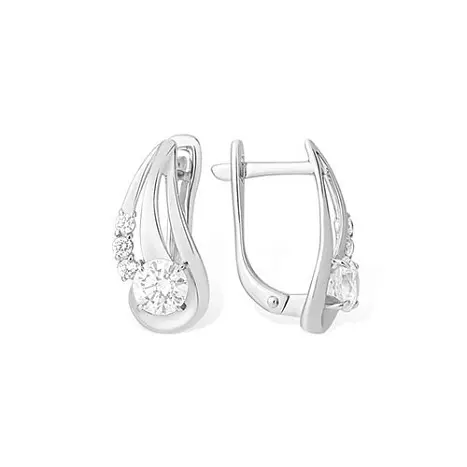 Серьги с английским замком из серебра