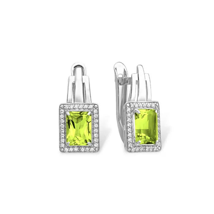 Серьги с английским замком из серебра