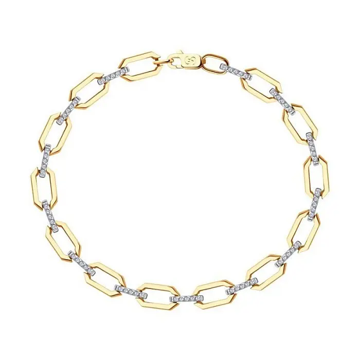 Браслет декоративный из красного золота