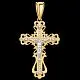 Подвеска крест из красного золота