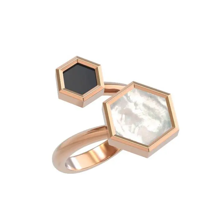 Кольцо декоративное из красного золота