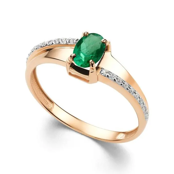 Кольцо декоративное из красного золота