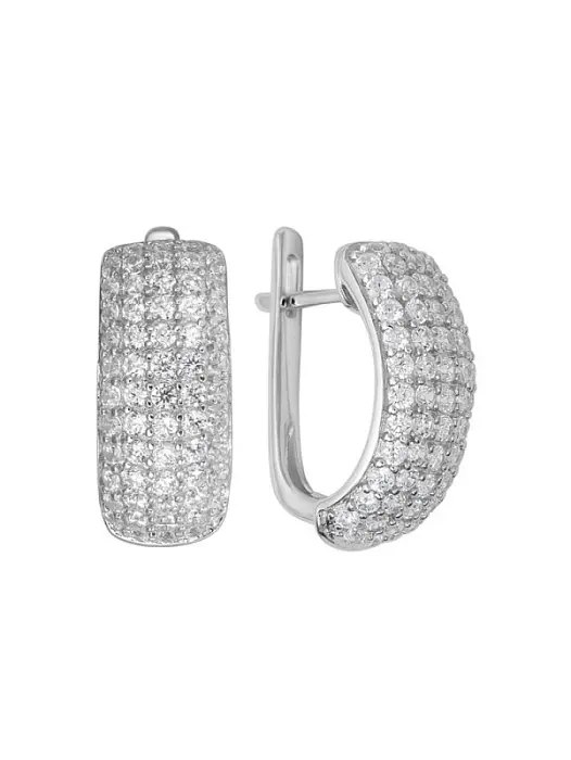 Серьги с английским замком из серебра