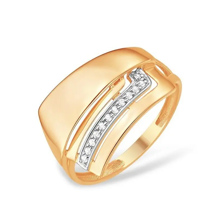 Кольцо декоративное из красного золота