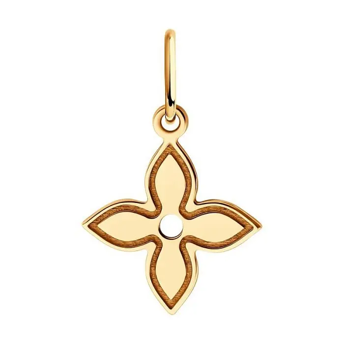 Подвеска декоративная из красного золота