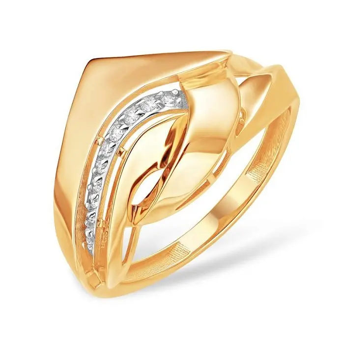 Кольцо декоративное из красного золота