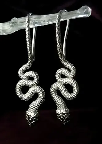 Серьги петельки из серебра