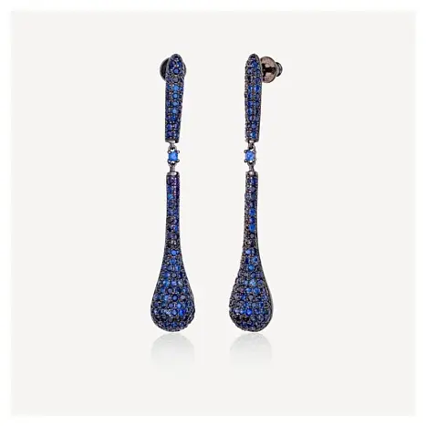 Серьги подвесные из серебра