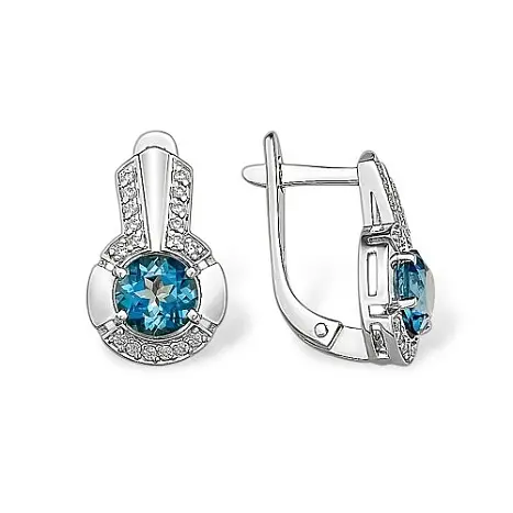 Серьги с английским замком из серебра