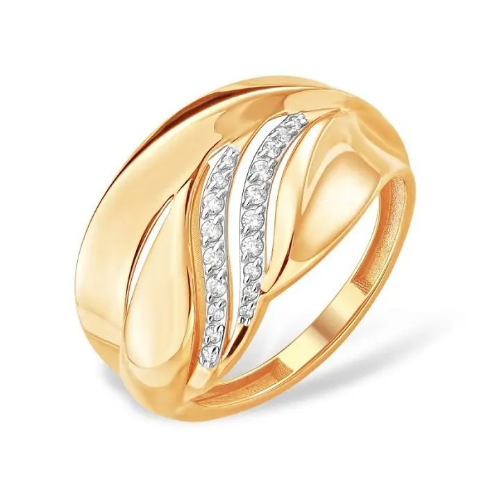 Кольцо декоративное из красного золота